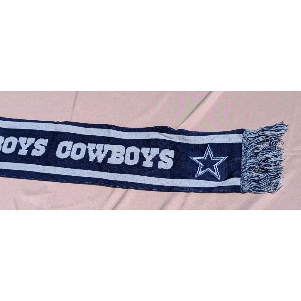 Dallas Cowboys Knit Scarf Warm Fringed Forever Collectibles Authentic Merchandis